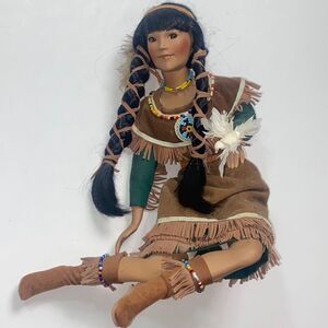 Vintage Kibo TC 1998 Pocahontas Porcelain Woman Doll Native American